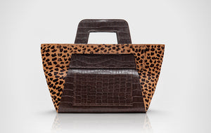 NEW ARRIVAL. Pony Hair Leopard with Embossed Leather