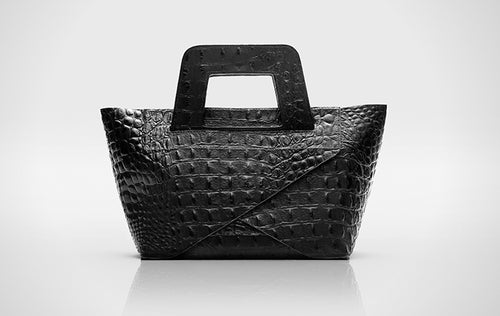 Embossed Croc Black